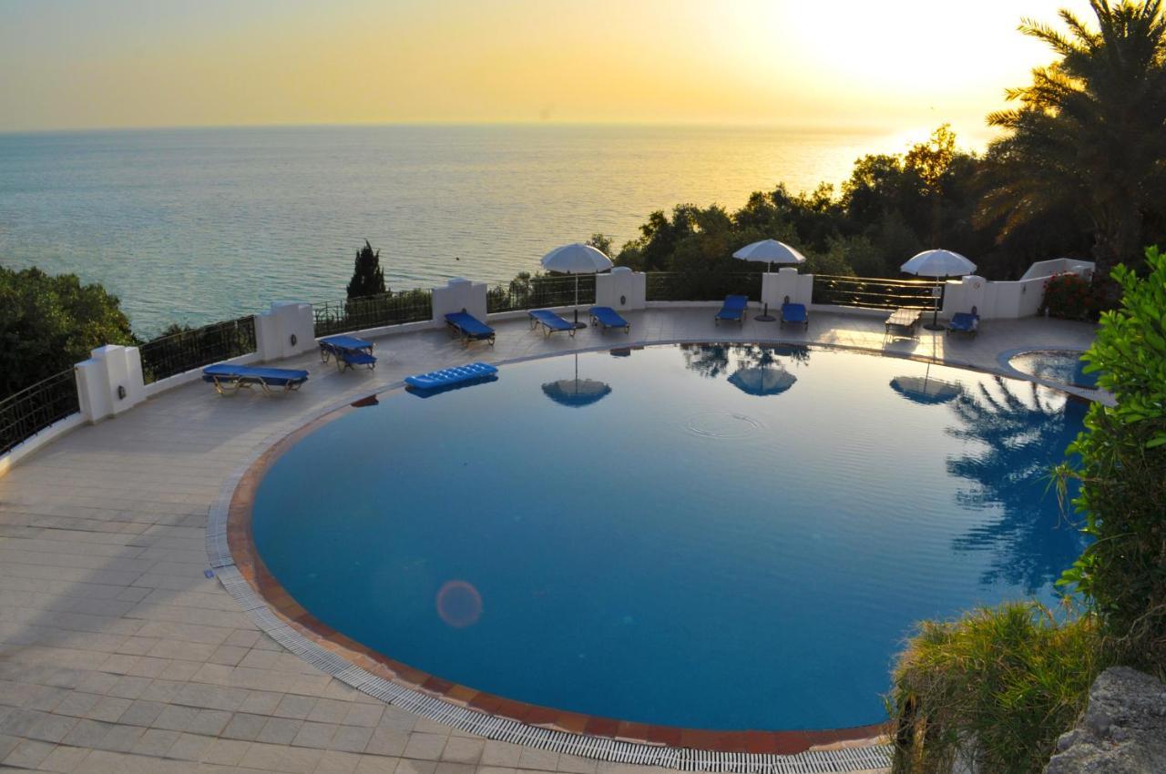 Holiday Apartments Maria With Pool And Panorama View - Agios Gordios Beach Exteriér fotografie