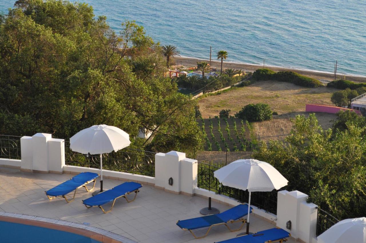 Holiday Apartments Maria With Pool And Panorama View - Agios Gordios Beach Exteriér fotografie
