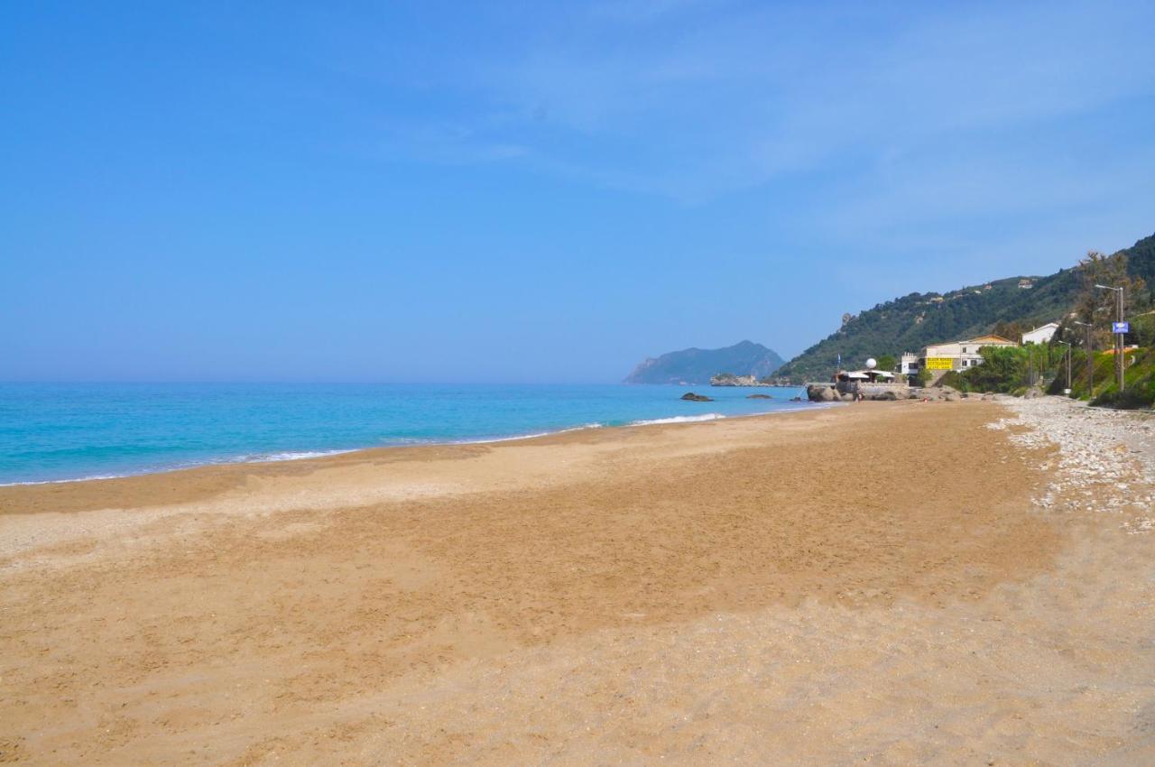 Holiday Apartments Maria With Pool And Panorama View - Agios Gordios Beach Exteriér fotografie