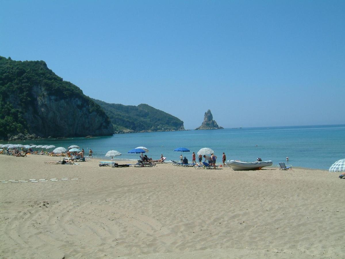 Holiday Apartments Maria With Pool And Panorama View - Agios Gordios Beach Exteriér fotografie