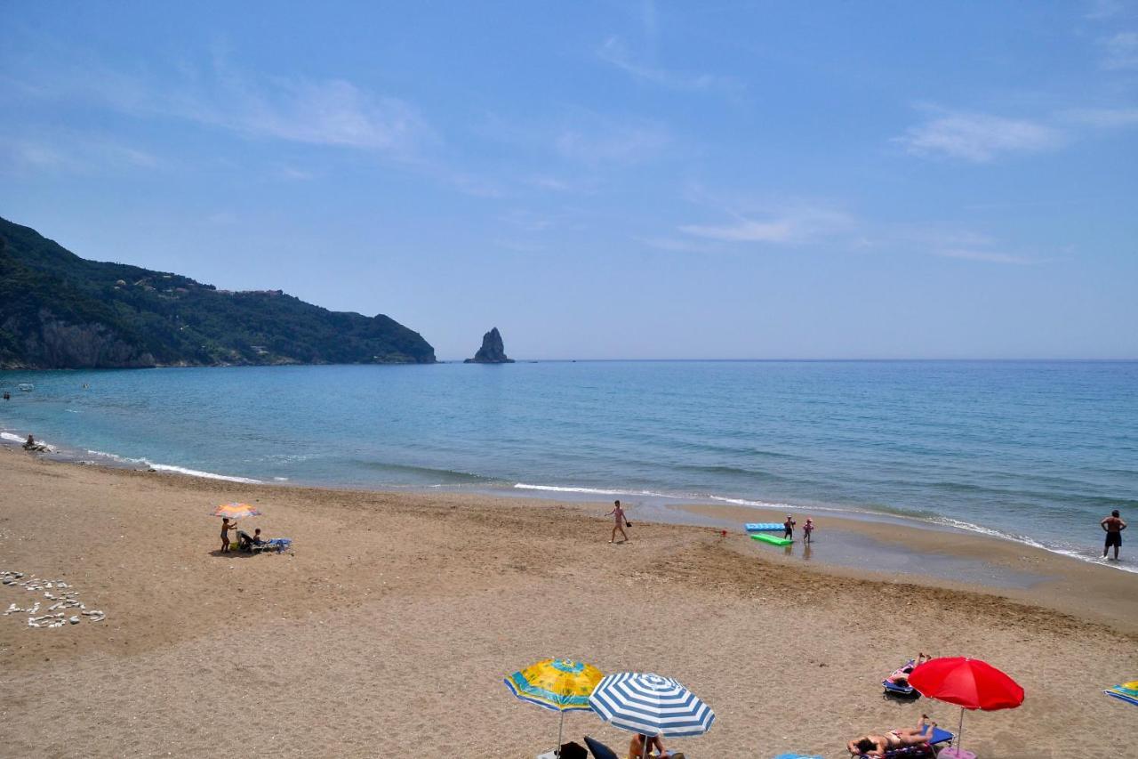 Holiday Apartments Maria With Pool And Panorama View - Agios Gordios Beach Exteriér fotografie